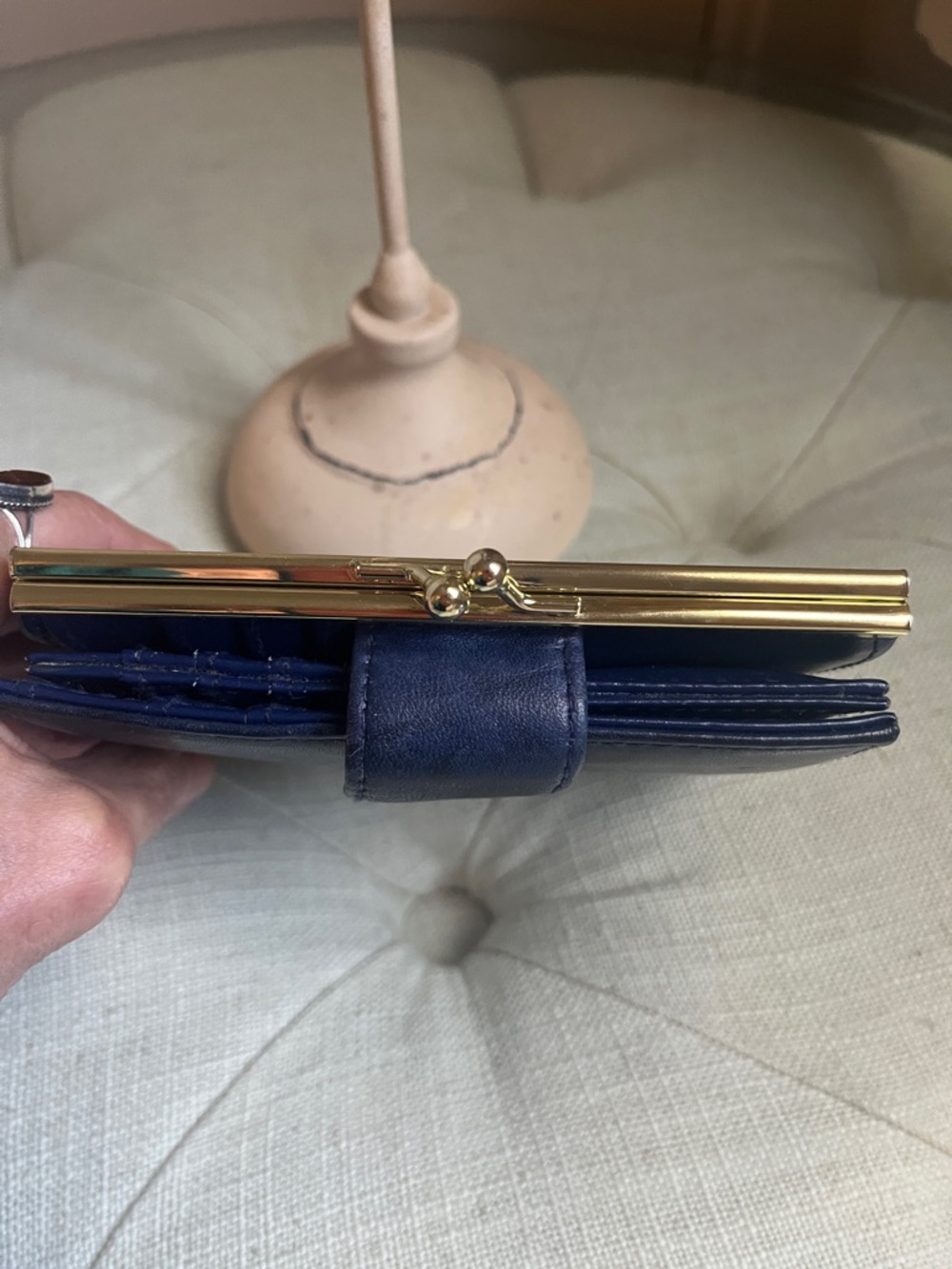 Julia Buxton Heiress Cardex Navy Blue Exterior Leather Women's Wallet - Picture 11 of 12